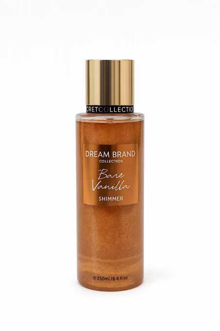 Body Splash Dream Brand Shimmer Com Gliter Bare Vanilla 250ml