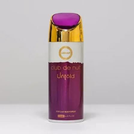Desodorante Body Spray Armaf Club De Nuit Untold 200ml